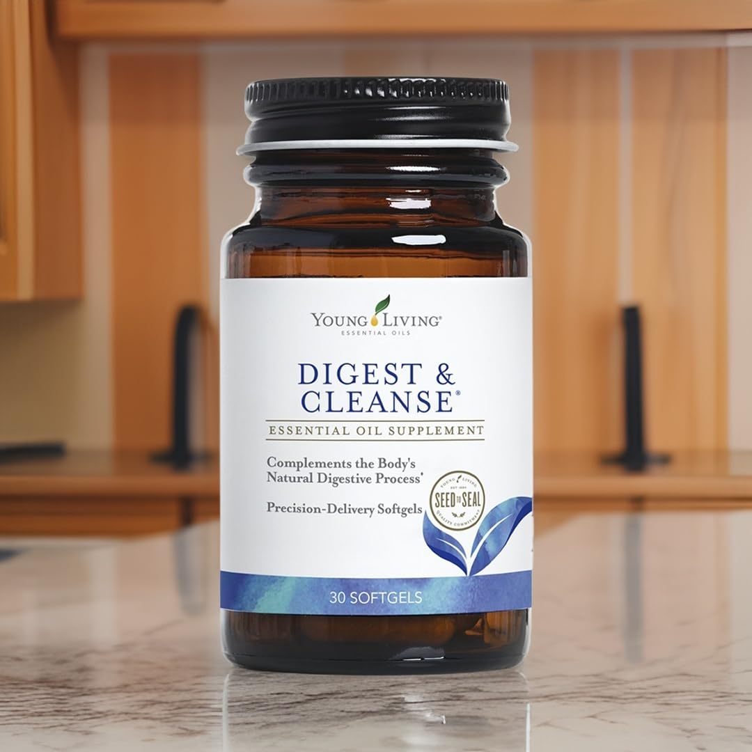 Young Living Digest & Cleanse: Premium Herbal Digestive Support Capsules