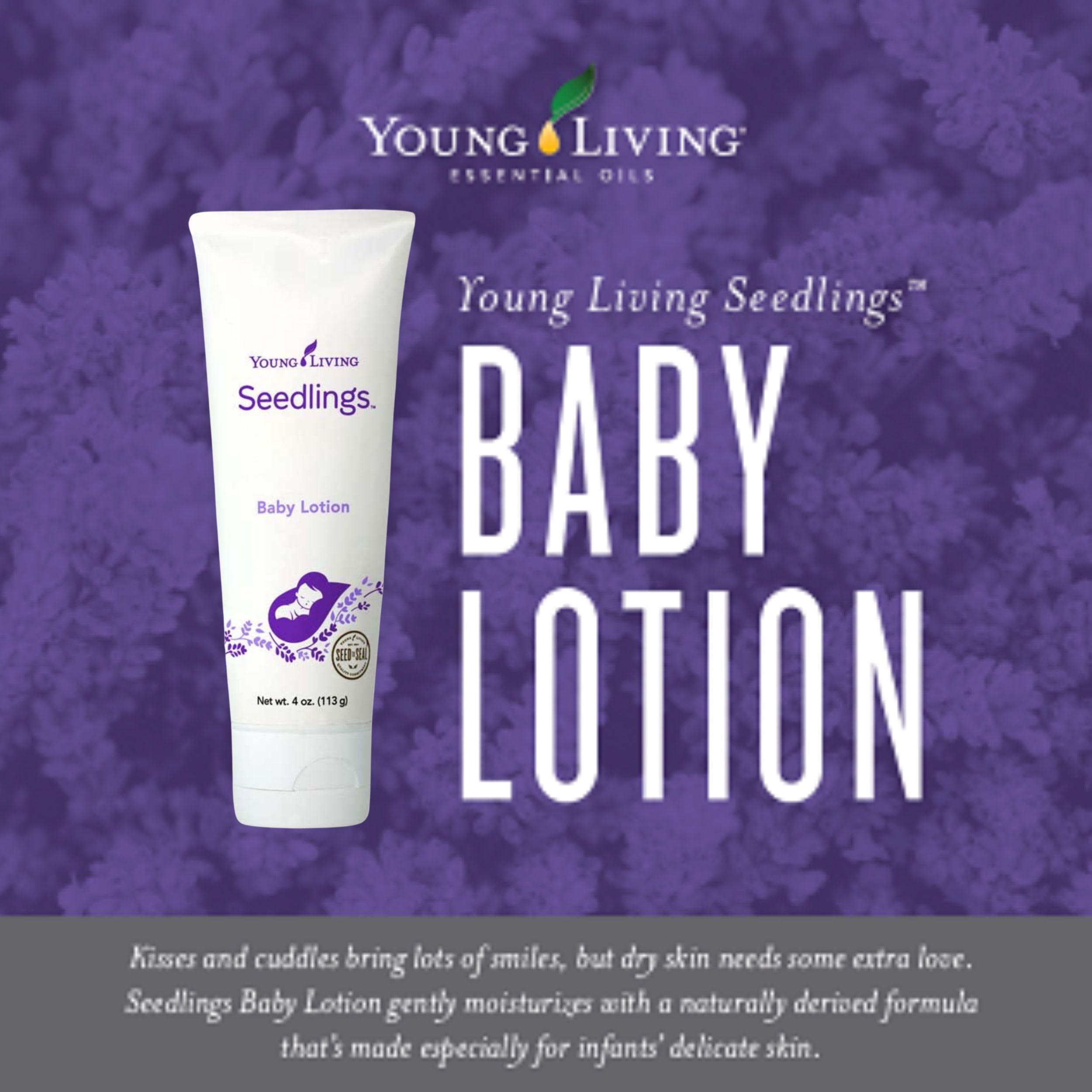 Young Living Seedlings Baby Lotion – Hypoallergenic, Gentle Hydration for Delicate Infant Skin (4 oz)