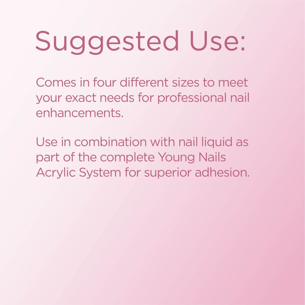 Young Nails Acrylic Core Powder – Self-Leveling, 90s Set, 660g | Natural/Nude/Pink/White