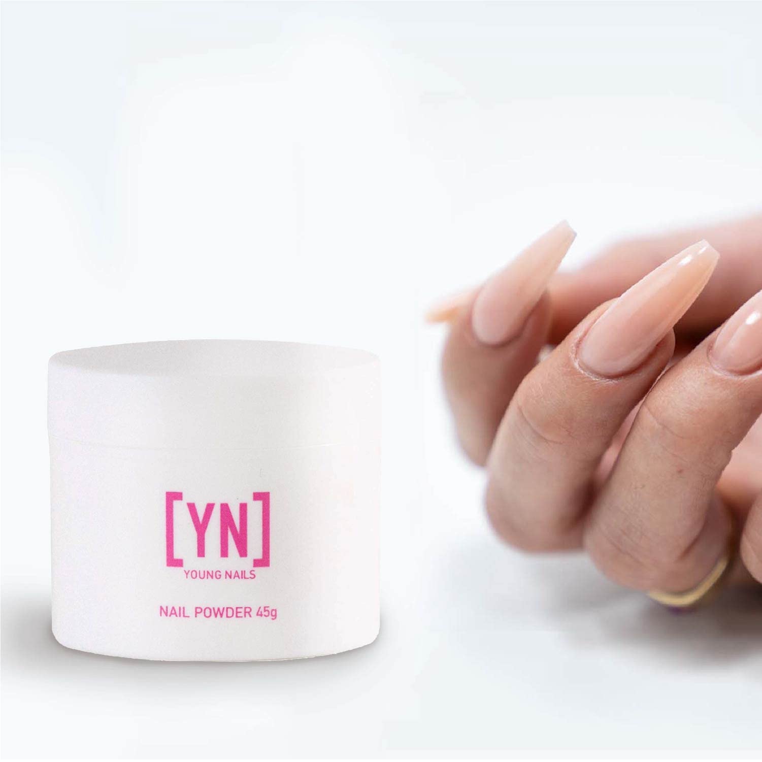 Young Nails Acrylic Cover Powder Bare – 2.99 oz | Self-Leveling & Quick-Set