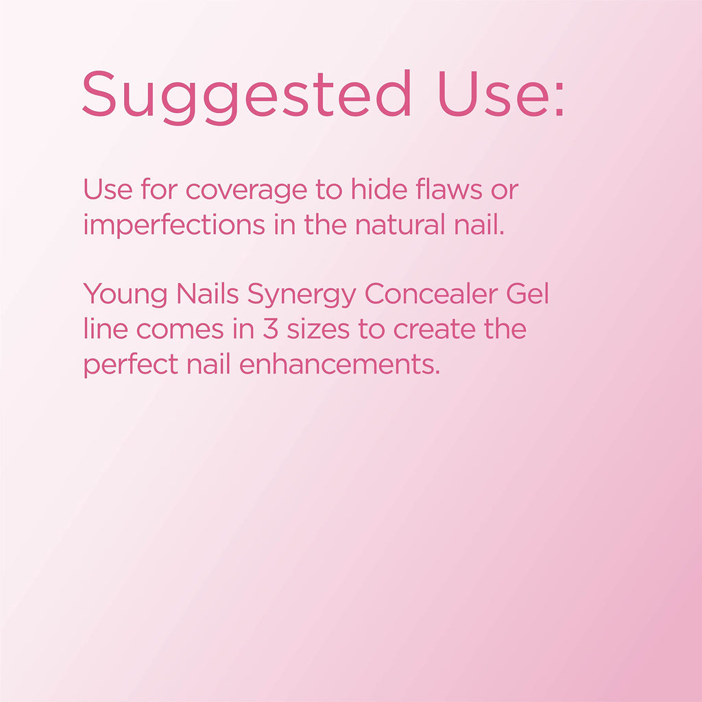 Young Nails Synergy Concealer Gels – 3-Step Hard Gel System for Build, Conceal, Sculpt & Gloss (15g, 30g, 60g)