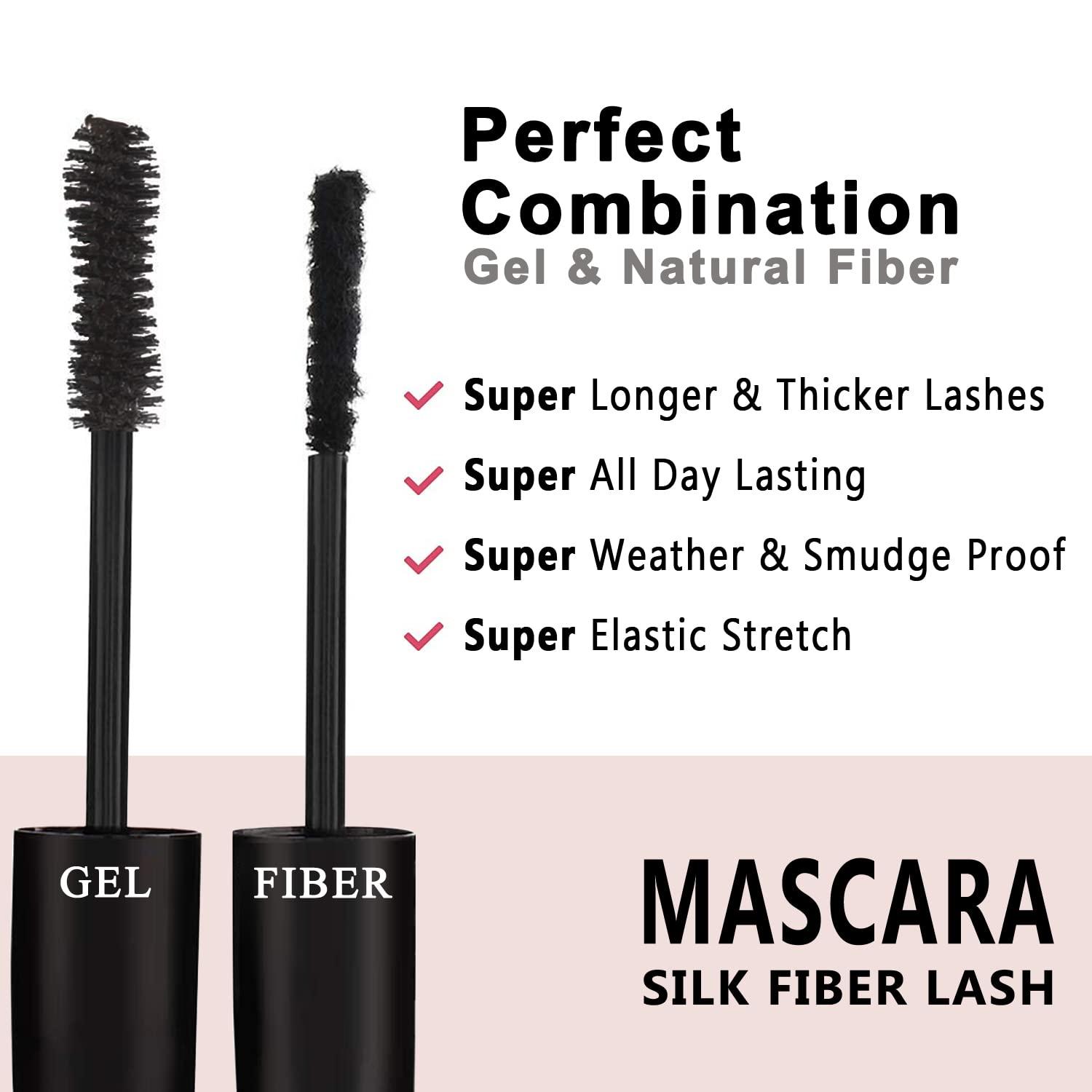 Youngfocus 3D Silk Fiber Lash Mascara – Lengthening, Thickening, Waterproof, All-Day Wear