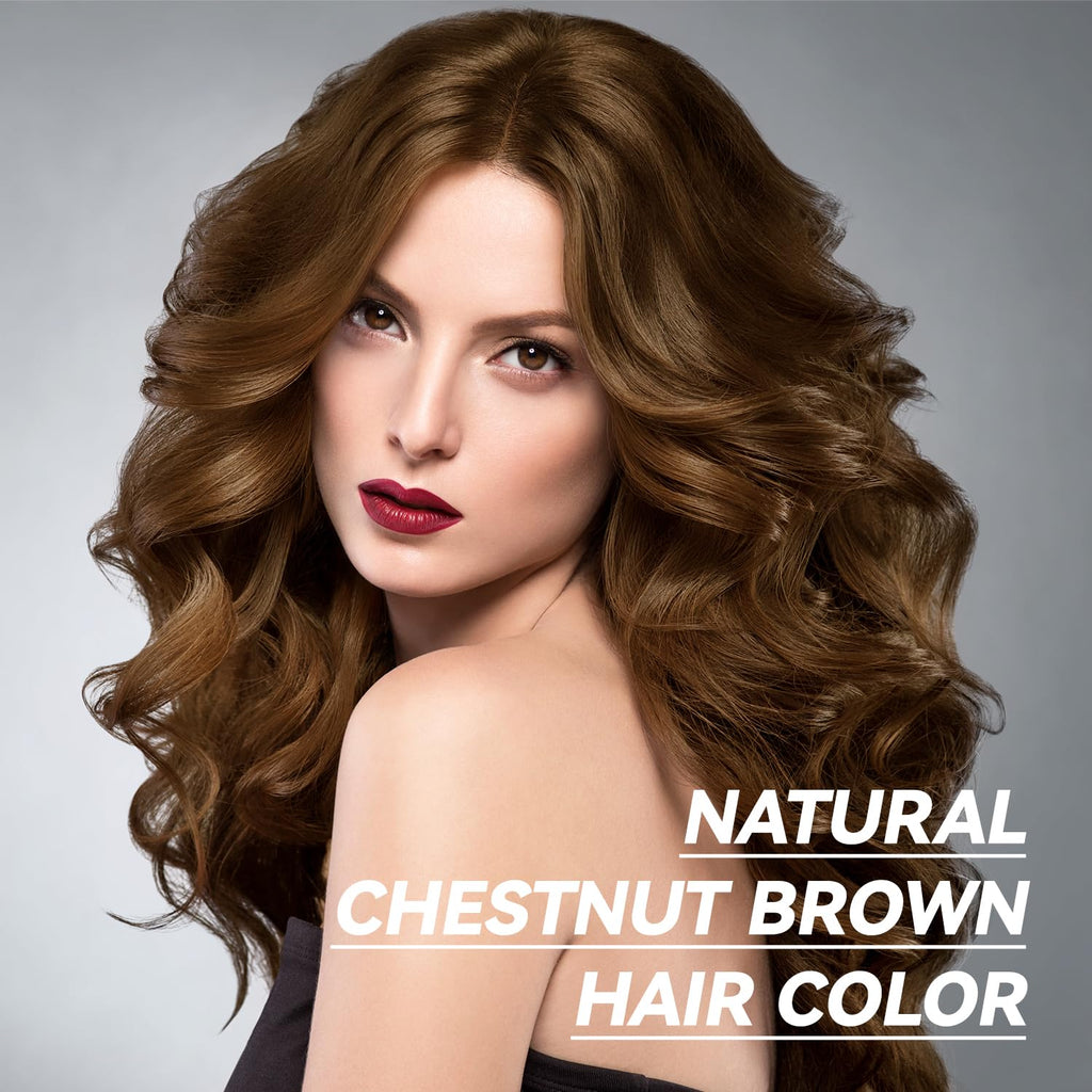 YOURTONE Hair Dye Shampoo Chestnut Brown – 3-in-1, Ammonia-Free, 500ml
