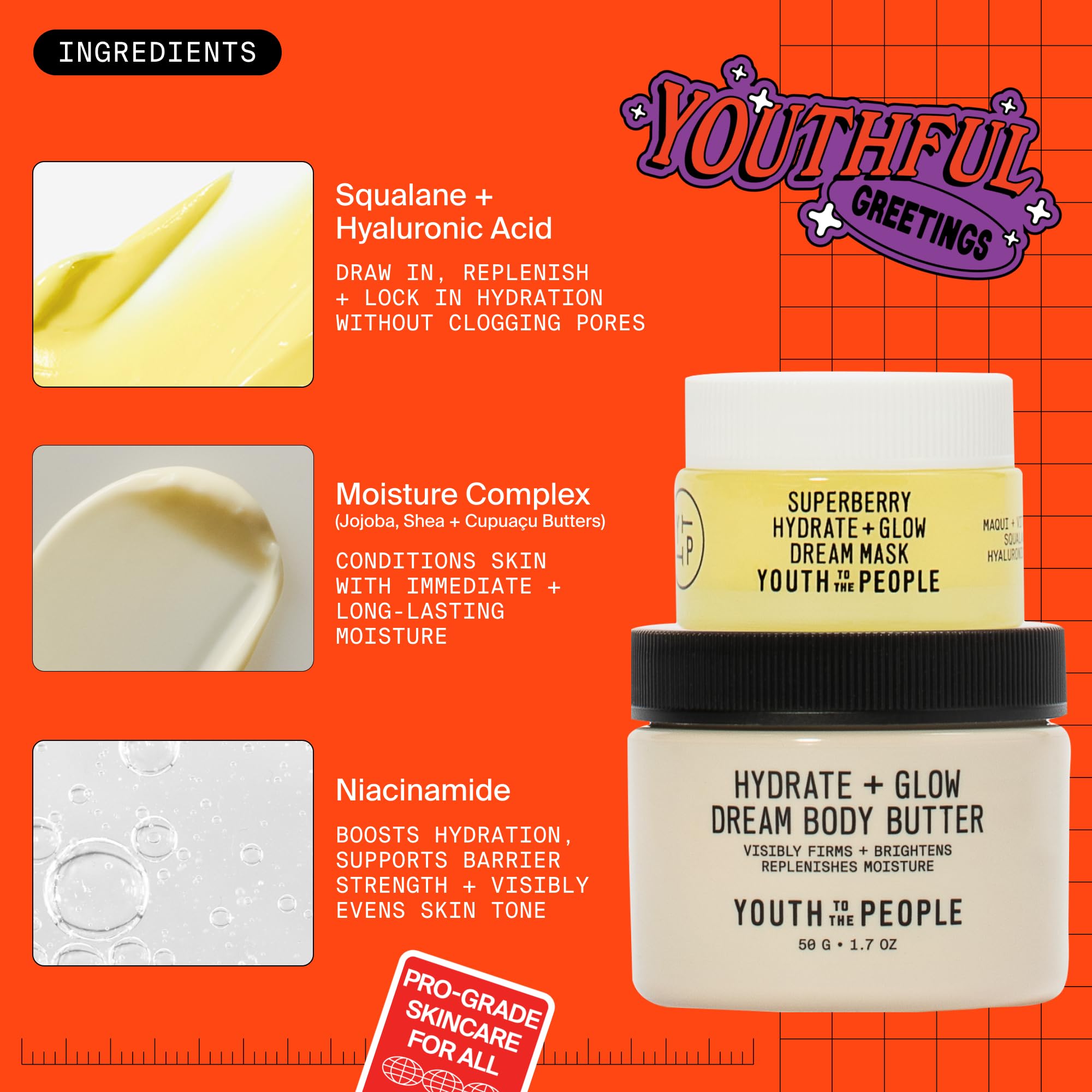 Dream A La Glow Set by Youth To The People – 2-Pc Face & Body Hydration Gift Set
