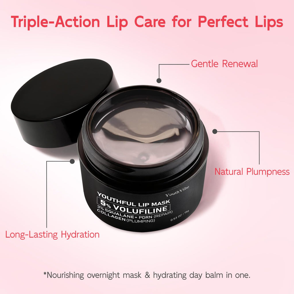 YouthVibe Lip Mask Overnight Moisturizing – Hydration, Plumpness & Barrier Support