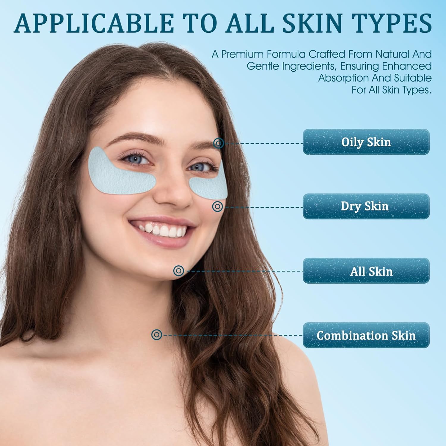 YOYORY Under Eye Patches Masks — Hydrating Hyaluronic Acid & Collagen (30 Pcs)