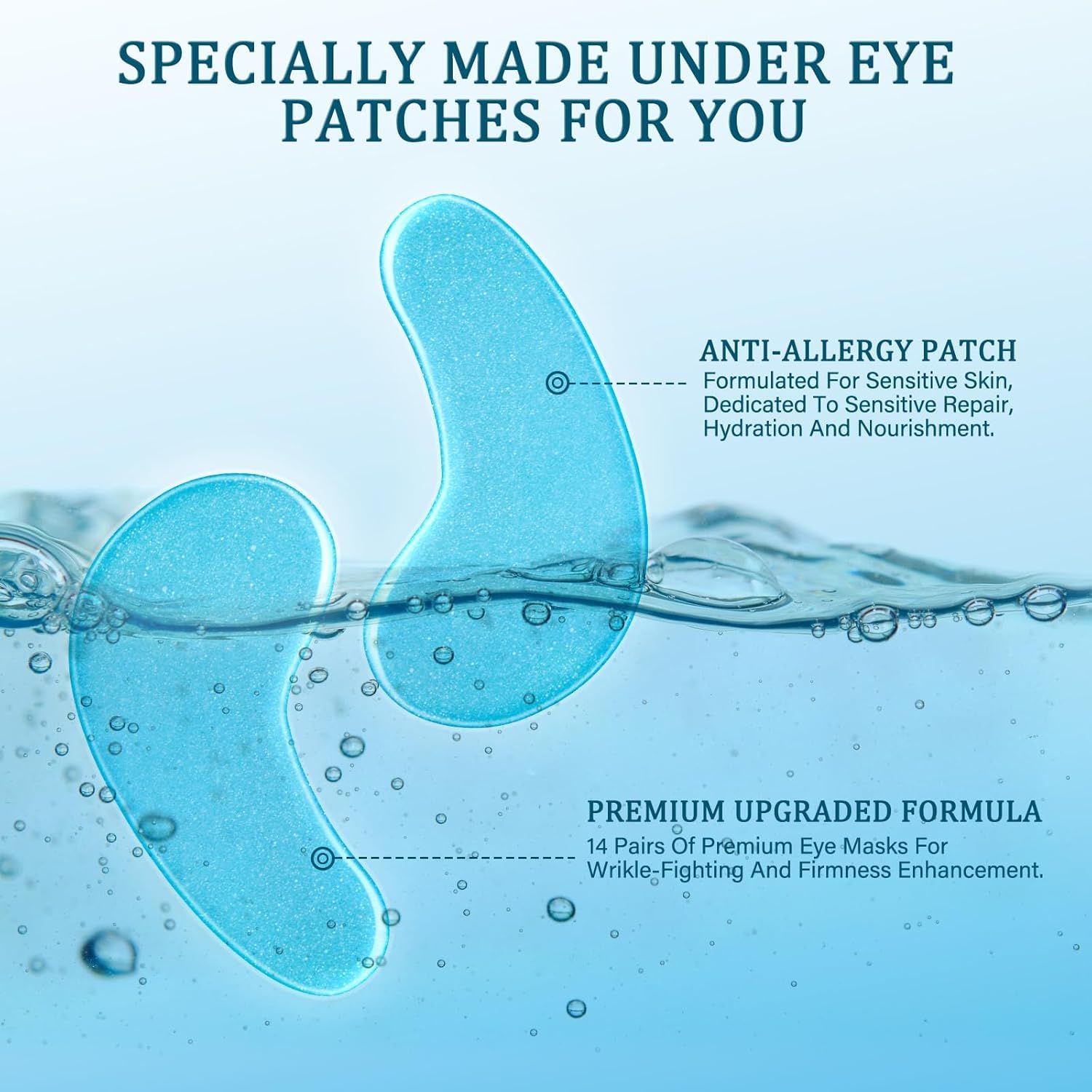 YOYORY Under Eye Patches Masks — Hydrating Hyaluronic Acid & Collagen (30 Pcs)