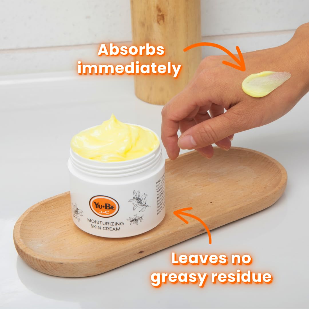 Yu-Be Moisturizing Skin Cream 4.4 Fl Oz Jar | Deep Hydration, Non-Greasy Relief, Camphor Soothing