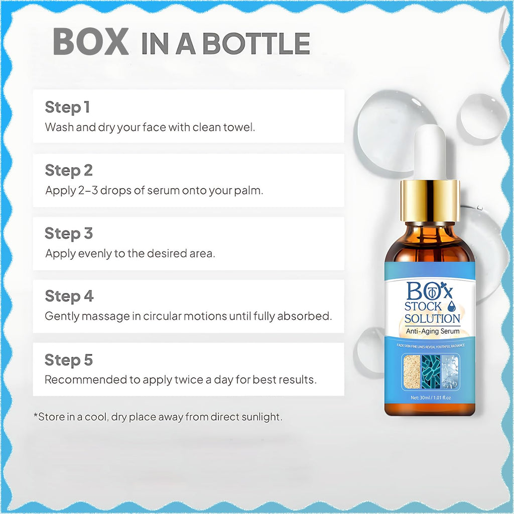 Yuanyuuo 2Box Stock Solution Facial Serum – Hydrating Anti-Aging Box Serum (2 Bottles)