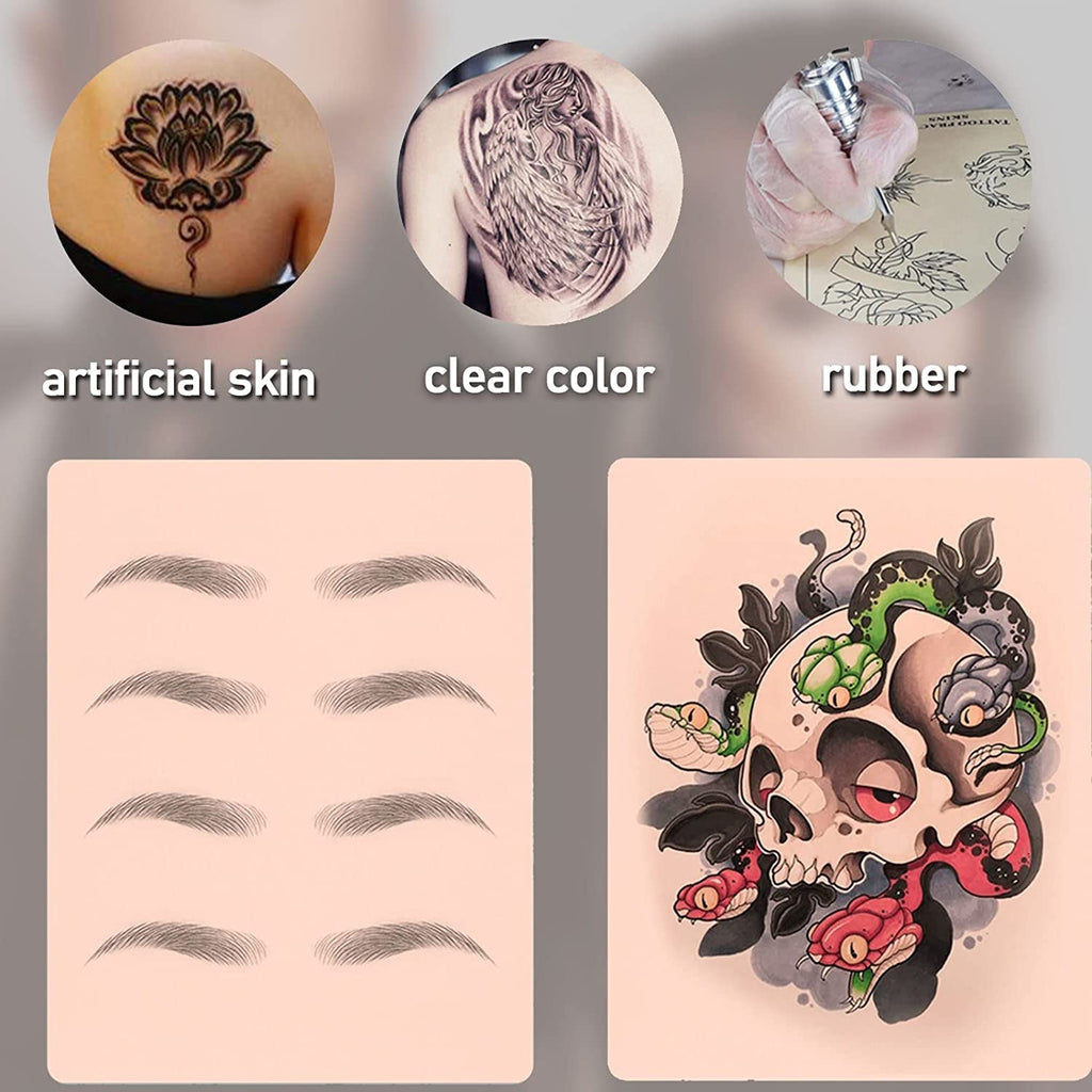 Yuelong 20Pcs Tattoo Practice Skins – Double-Sided, Realistic Practice Sheets
