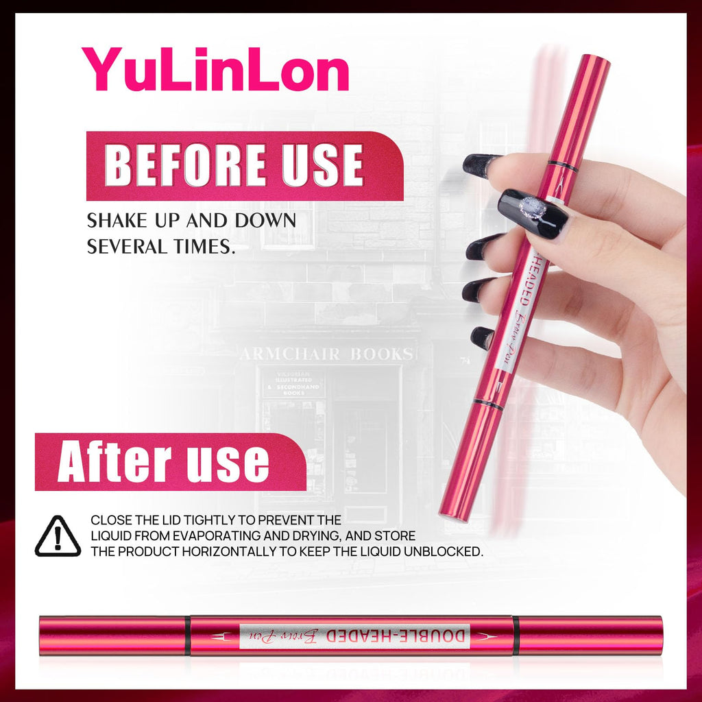 Yulinlon Double-Headed Brow Pen – Ultra-Precise Hair-Like Strokes (5 Natural Shades)