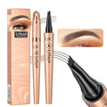 Yulinlon Q706 Eyebrow Pen – 4-Tip Precision, Waterproof & Long-Lasting (Shade 2 Dark Brown)