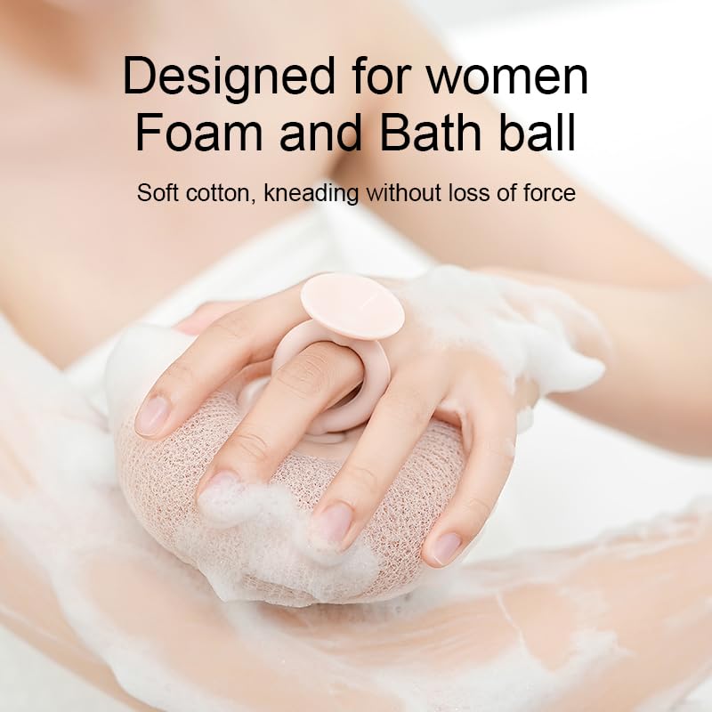 YUMMIS Super Soft Sunflower Suction Cup Bath Ball - New Upgraded 2-in-1 Exfoliating Sponge