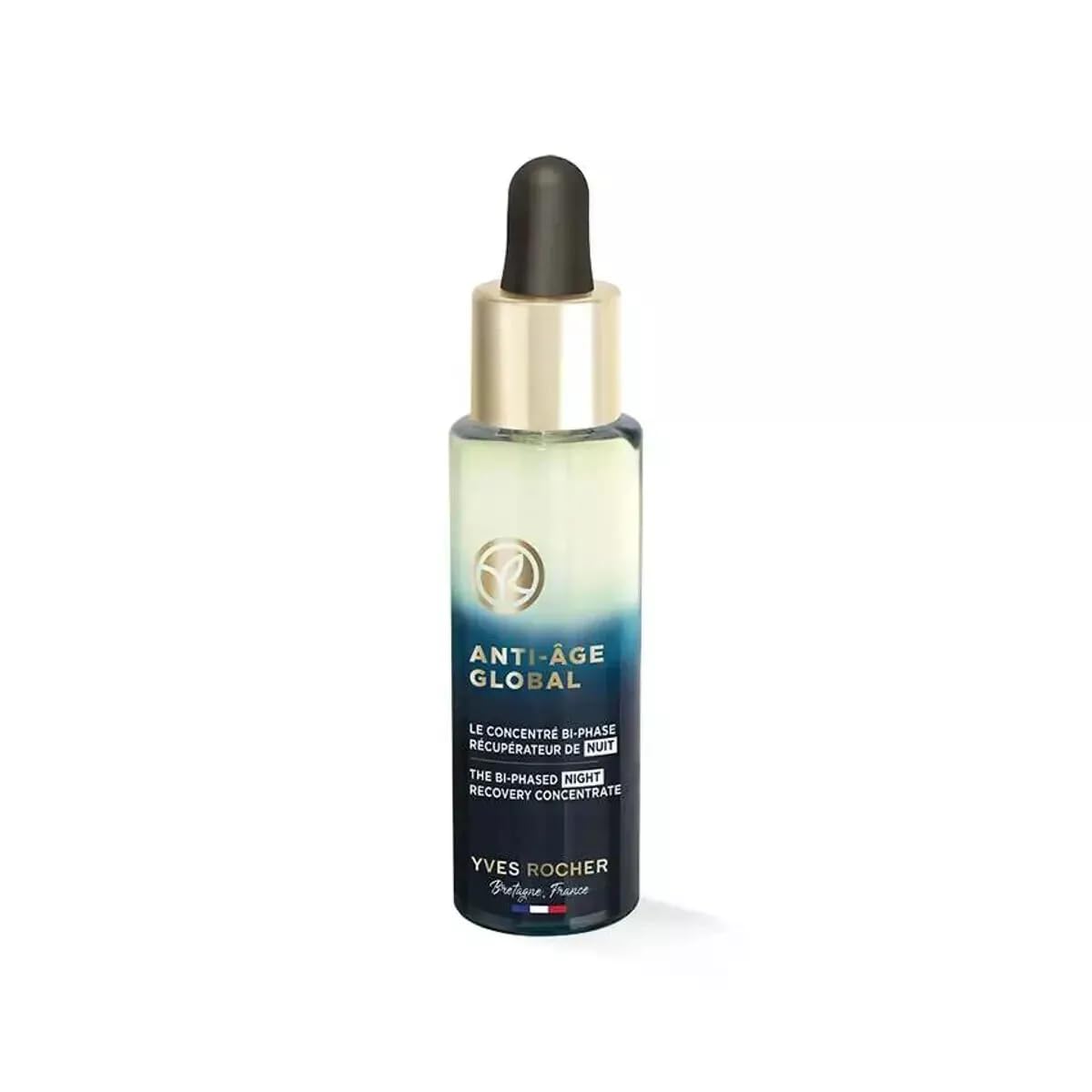 Yves Rocher Anti-Age Global Biphasic Night Restorative Serum – Mature Skin, 30 ml