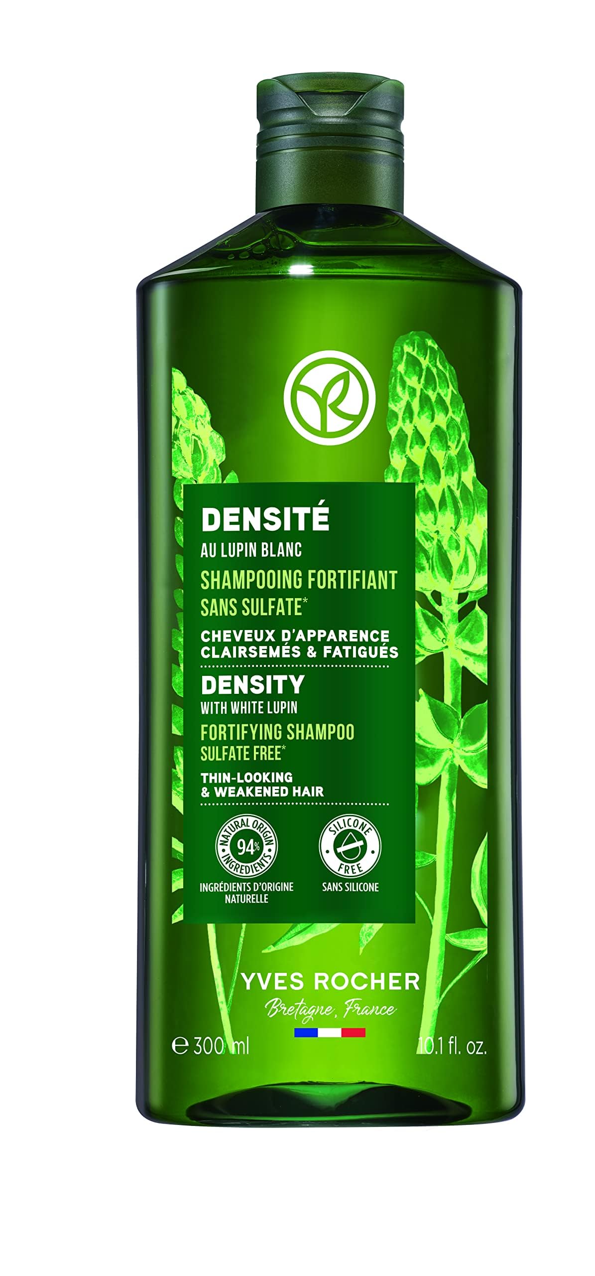 Yves Rocher Fortifying Shampoo Density Rescue – Cleanse Scalp & Strengthen Hair, 10.1 fl oz