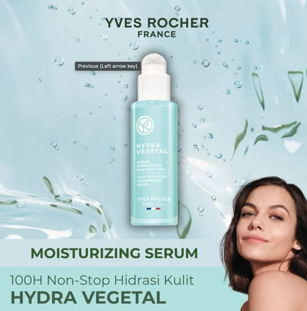 Yves Rocher Hydra Vegetal Intensive Moisturizing Serum – 100-Hour Hydration (30 ml)