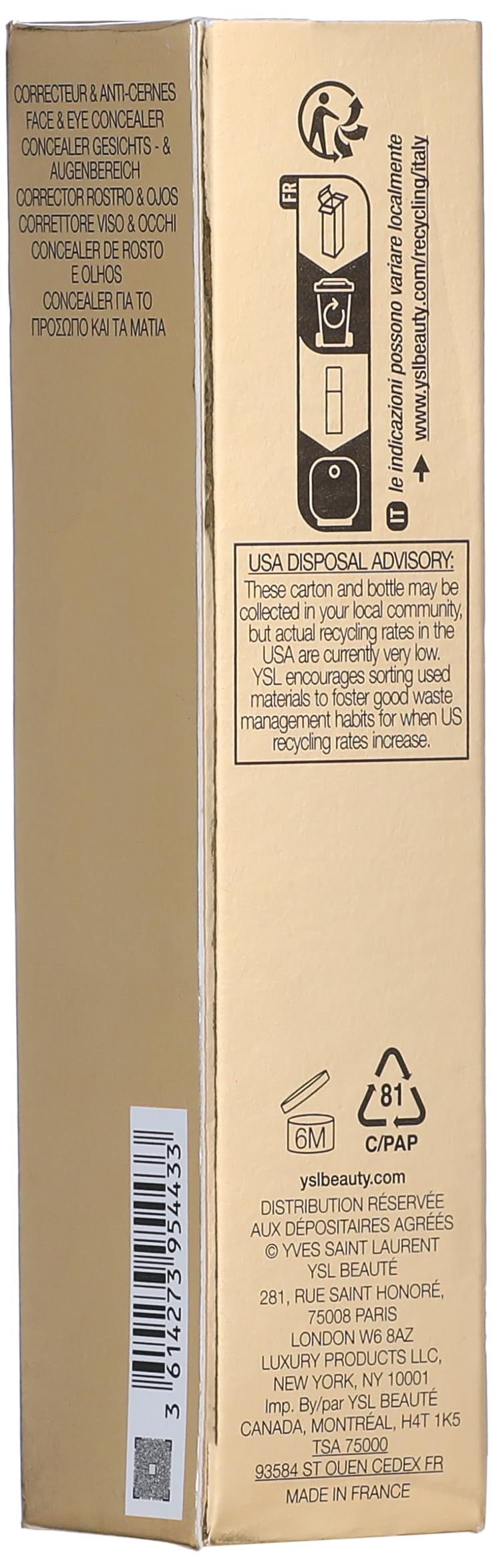 Yves Saint Laurent All Hours Creaseless Precise Angles Concealer MW2 | Full-Coverage, Long-Wear