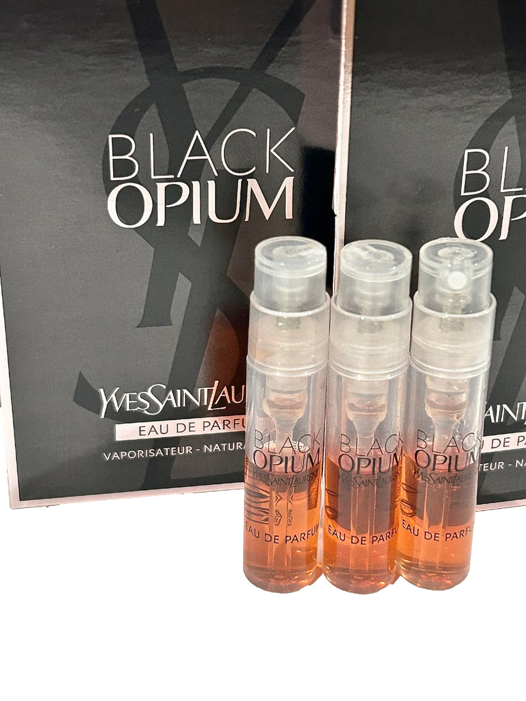 Yves Saint Laurent Black Opium EDP Sample Set — 3 Mini 1.2 ml Sprays for Women