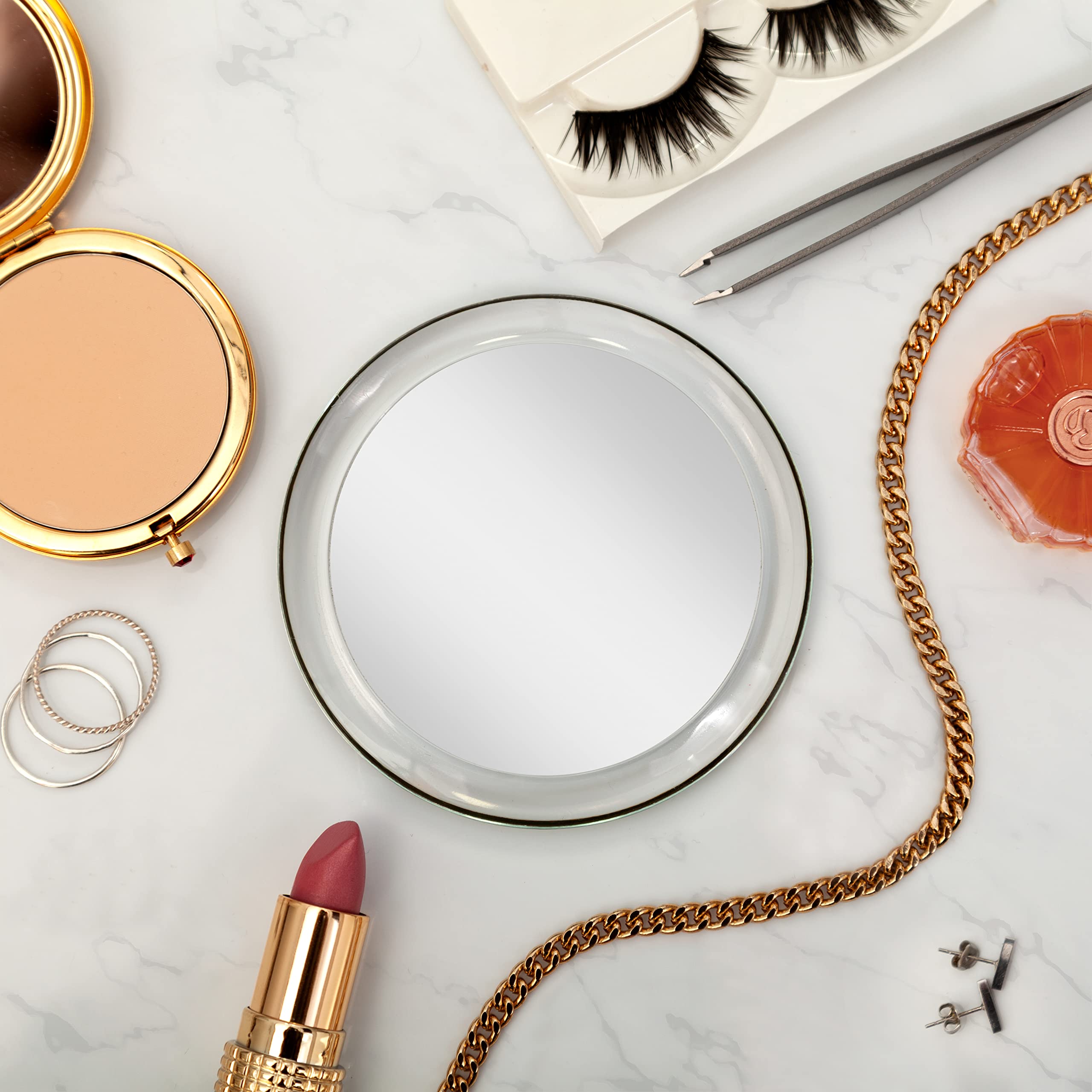 Zadro 5X Two-Sided 4-Inch Acrylic Compact Mirror  Clear & Portable