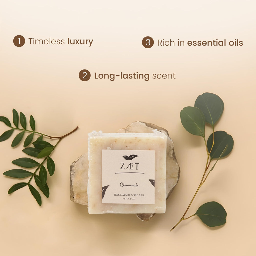 ZÆT Chamomile Soap Bar - 8 Pack | Gentle Daily Cleanser