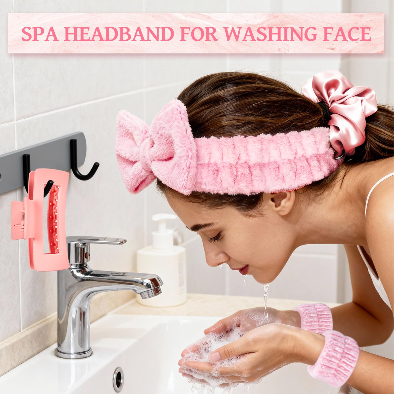 ZAHAT Mini Spa Kit for Girls – Pink Self-Care Gift Set with Eye Mask, Headband, Socks