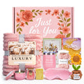 ZAHAT Cozy Self-Care Gift Set for Women — Blanket, 12oz Insulated Mug, Socks & More