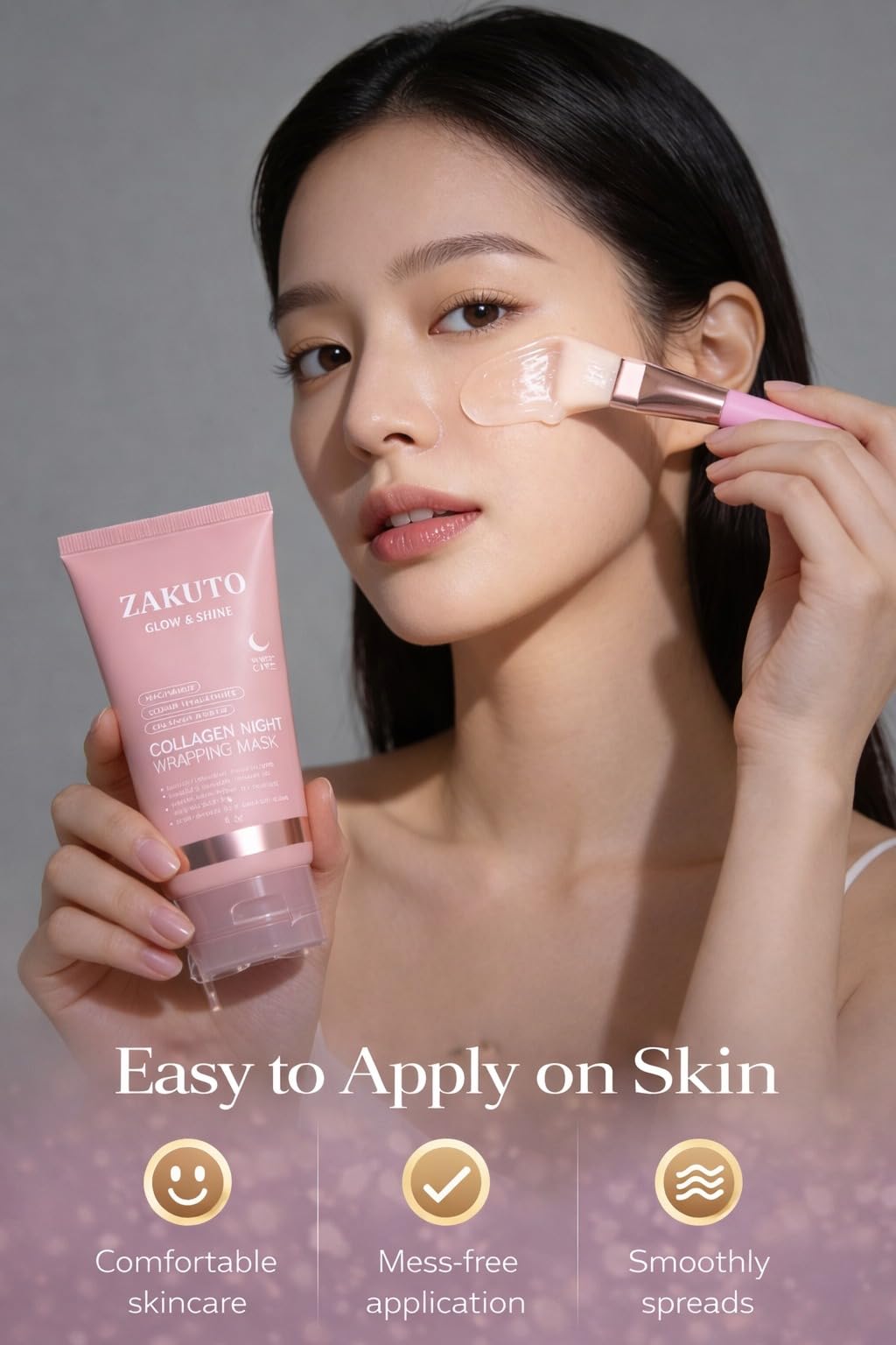 ZAKUTO Korean Formula Collagen Wrapping Mask – Overnight Peel-Off Hydration for Glass Skin