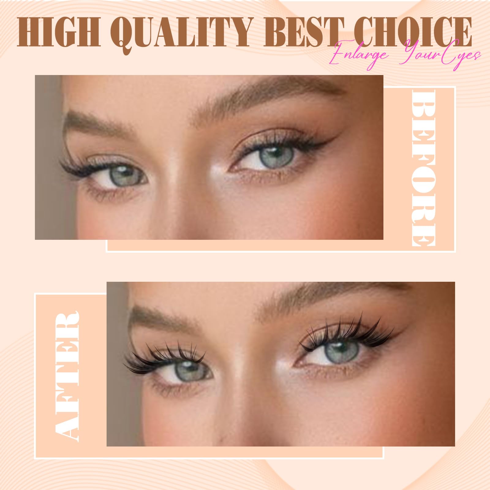 zanlufly Lash Clusters Kit Fox Eye Manga Lash Extensions Kit DIY Eyelashes