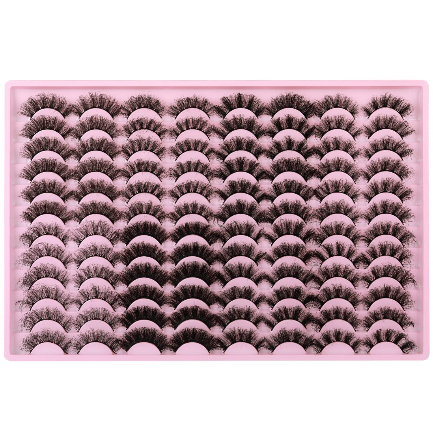 Zanlufly 48 Pairs Mink Lashes – 8 Styles Dramatic Long Faux Eyelashes Pack