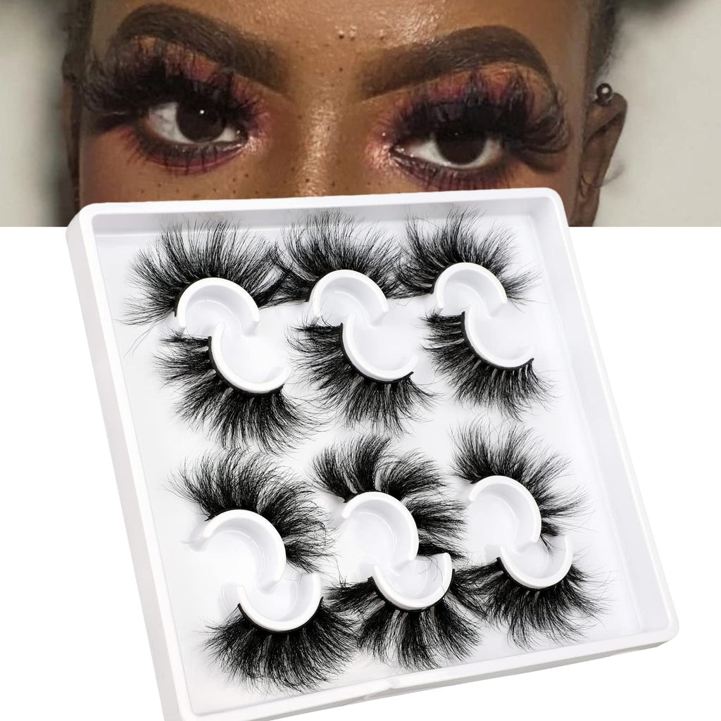Zanlufly Mink Lashes – Fluffy, Dramatic Long Wispy False Eyelashes (6 Styles, D Curl)