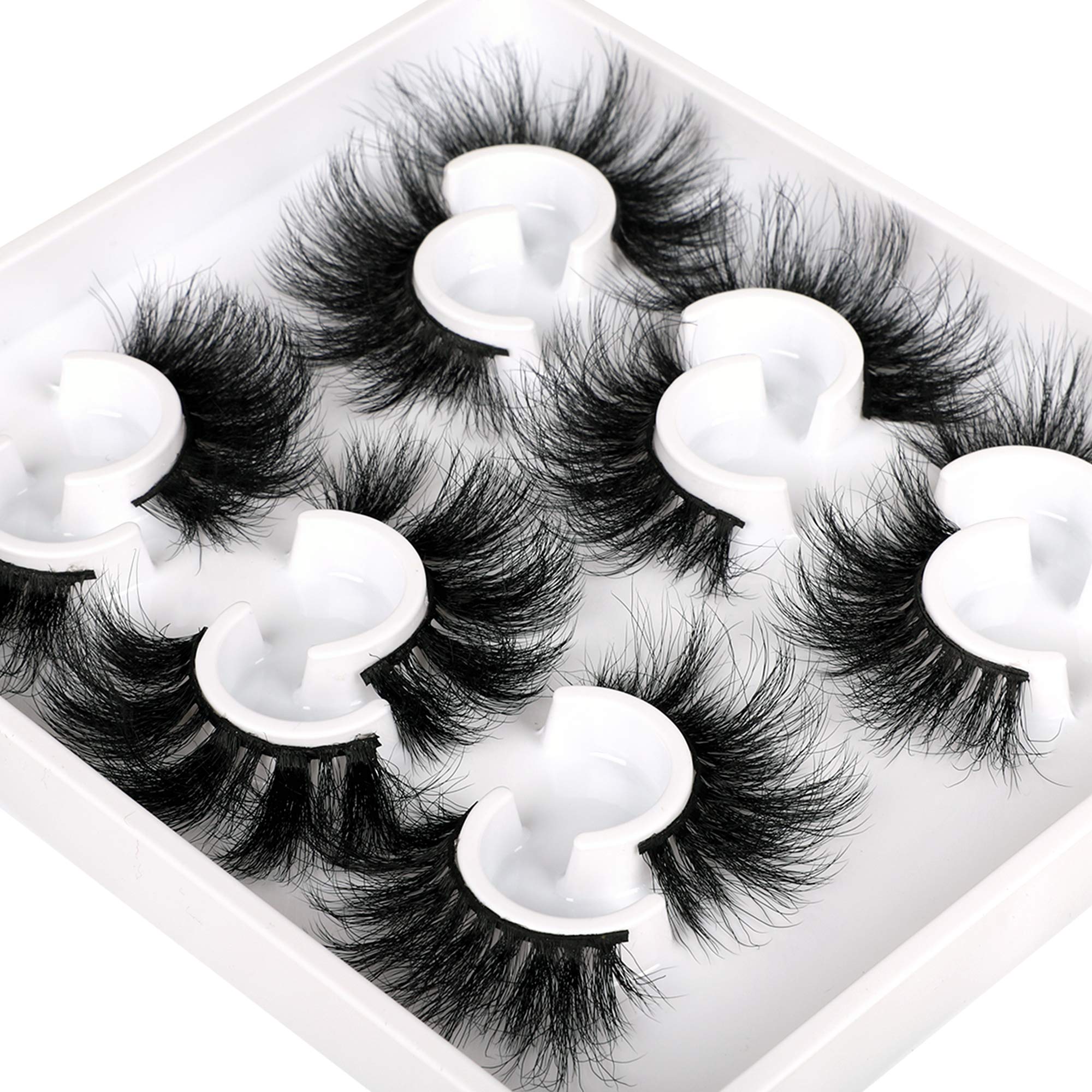 Zanlufly Mink Lashes – Fluffy, Dramatic Long Wispy False Eyelashes (6 Styles, D Curl)