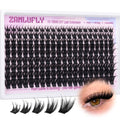 ZANLUFLY Wispy Lash Clusters D Curl 180Pcs | Natural 3D Look, 10-18mm