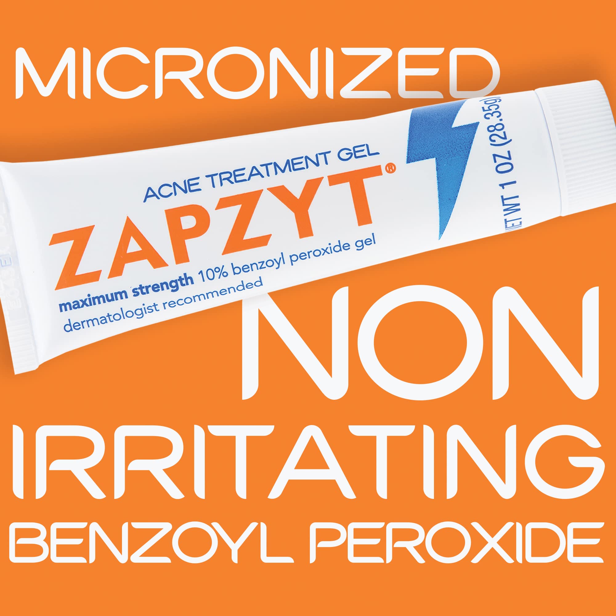 Zapzyt 2 Step Acne Treatment – Oil-Free Wash + Maximum Strength Gel