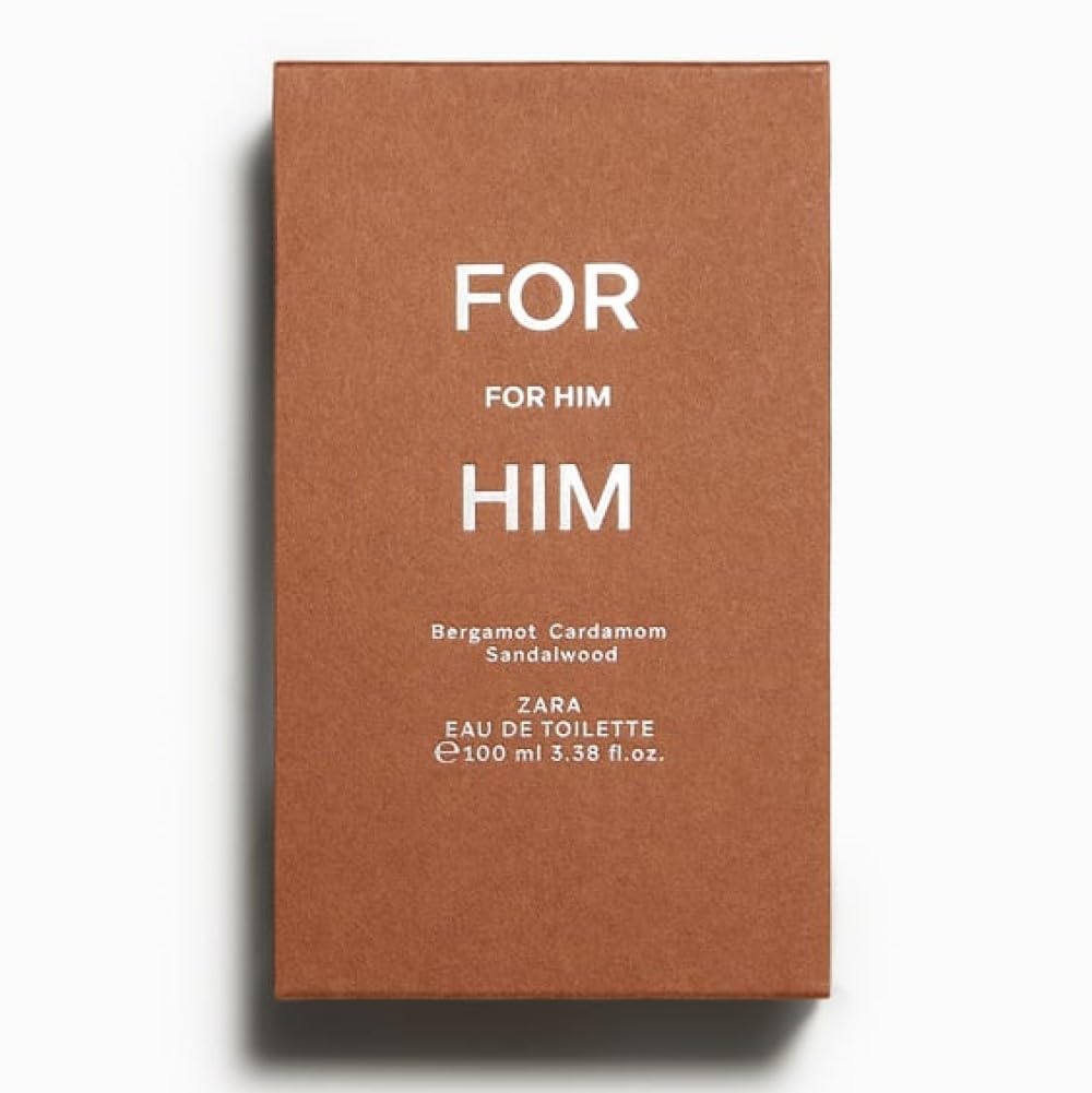 Zara For Him Eau de Toilette for Men – 100 ml (3.4 oz) | Modern, Warm Scent