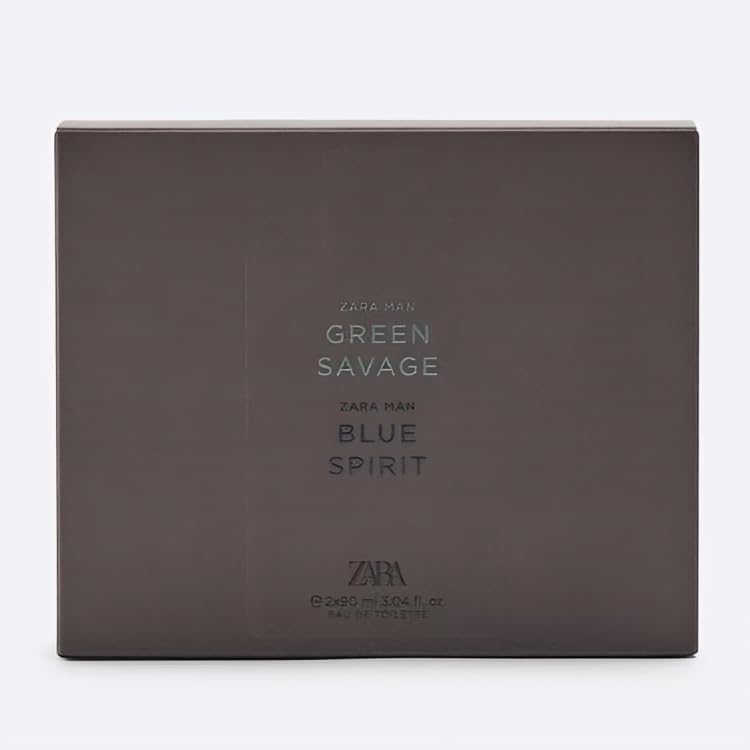 Zara Man Green Savage + Blue Spirit Cologne Set for Men – 90 ml Each