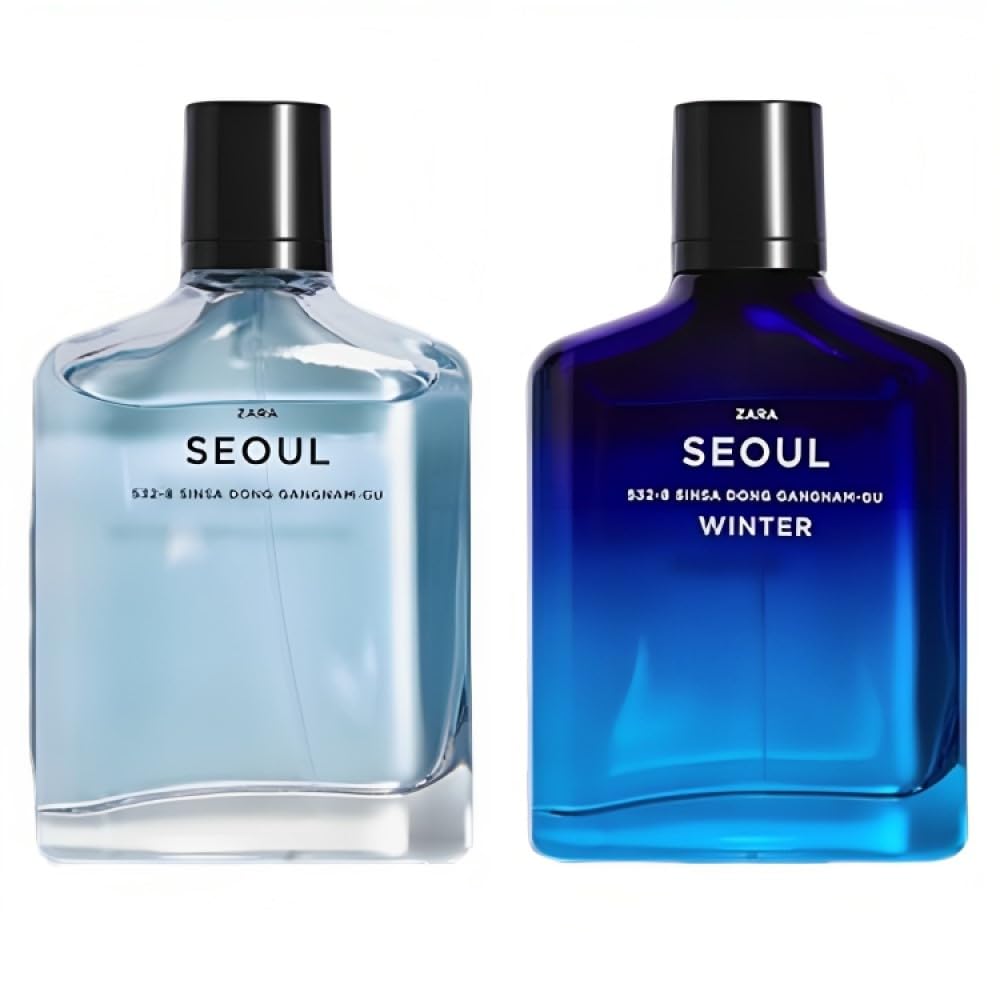 Zara Man Seoul 532-8 Sinsa Dong Gangnam-Gu and Seoul Winter EDT Set - 2 x 100 ml