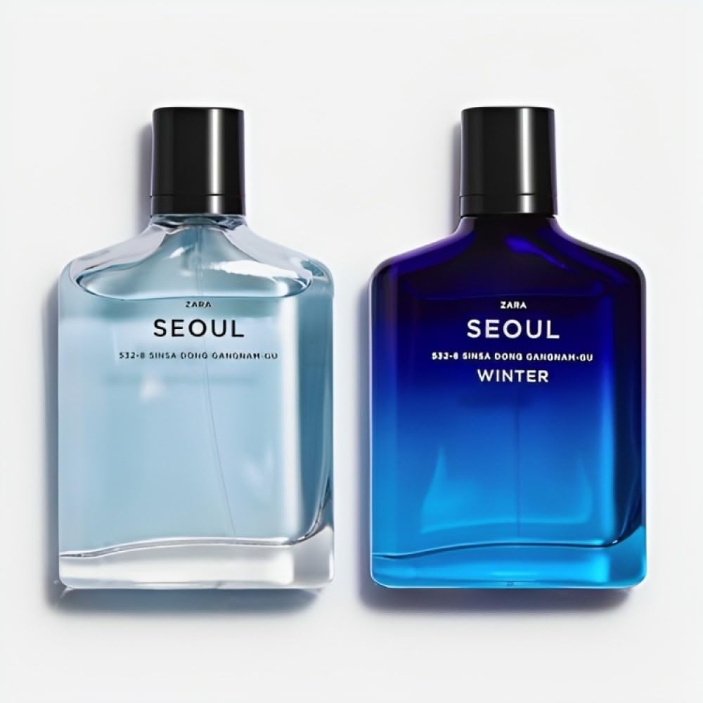 Zara Man Seoul 532-8 Sinsa Dong Gangnam-Gu and Seoul Winter EDT Set - 2 x 100 ml
