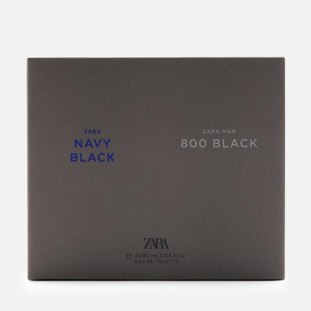 ZARA MAN Navy Black + 800 Black EDT Set – 2x90 ml (3.04 oz) Fragrance Duo