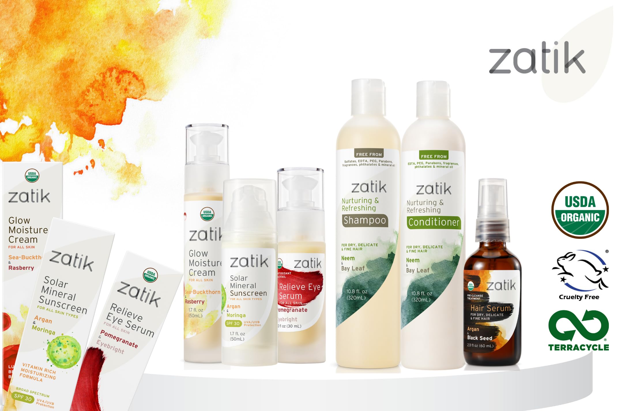 Zatik Naturals Peace Toner – Jasmine & Lavender, USDA Organic, Alcohol-Free (3.4 oz)