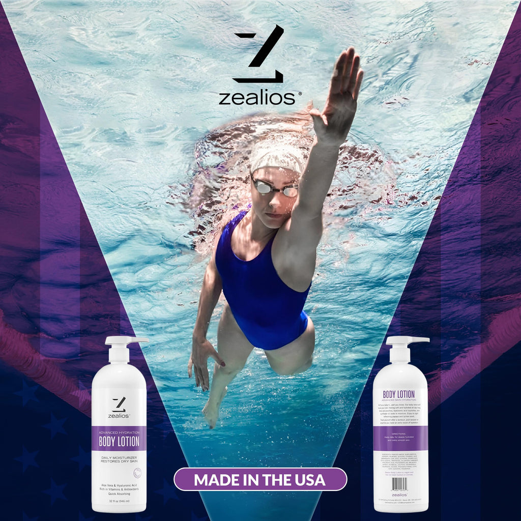 Zealios Advanced Hydration Body Lotion 32oz for Dry Skin – Deep Moisture, Papaya & Lychee Scent