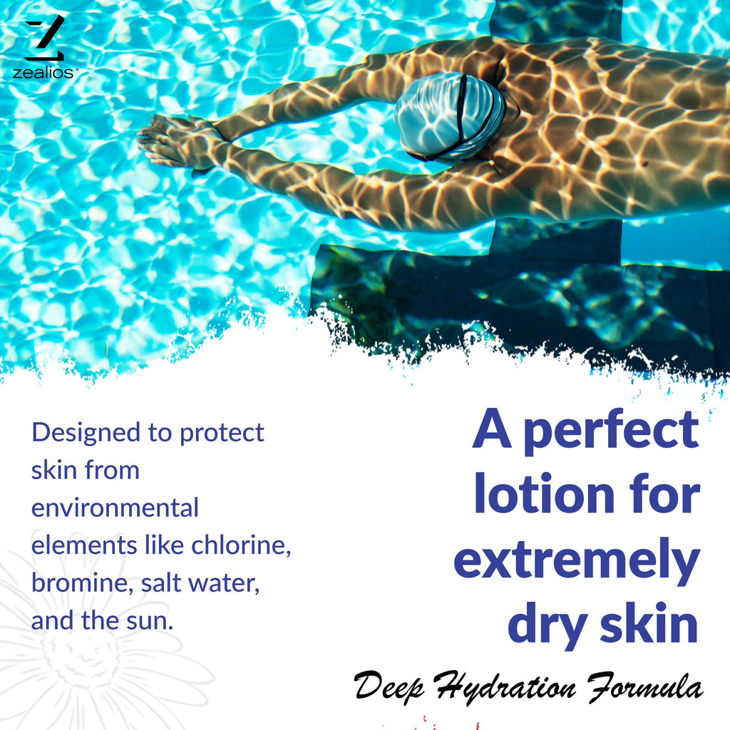 Zealios Advanced Hydration Body Lotion 32oz for Dry Skin – Deep Moisture, Papaya & Lychee Scent