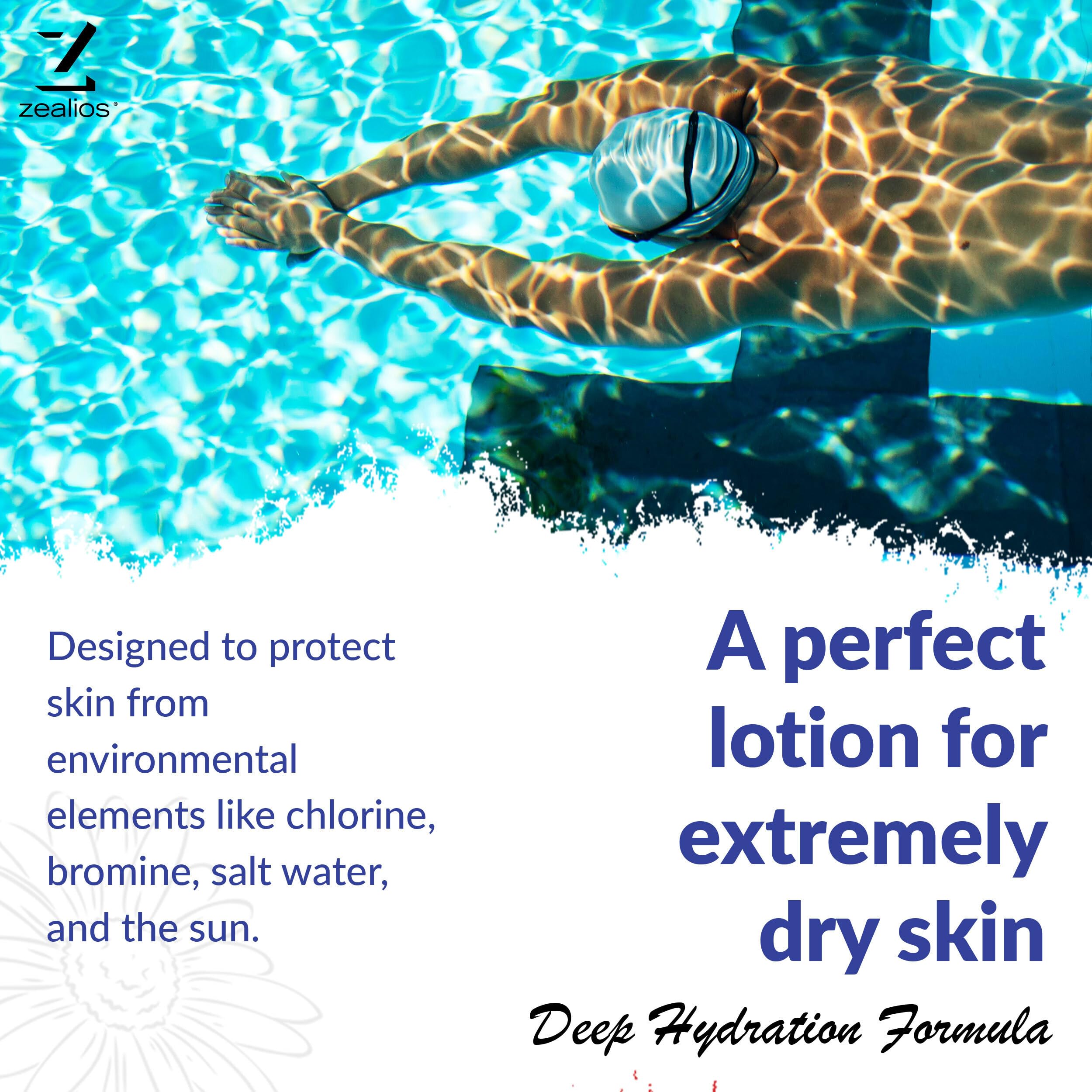 Zealios Advanced Hydration Body Lotion 32oz for Dry Skin – Deep Moisture, Papaya & Lychee Scent