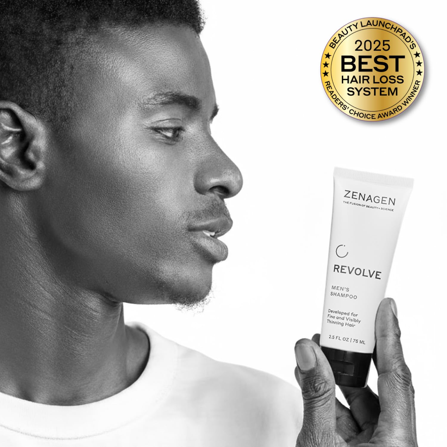 ZENAGEN Revolve Men's Travel Kit – Travel-Size Shampoo & Conditioner for Fine Hair (Plant-Based, Color-Safe, Vegan)