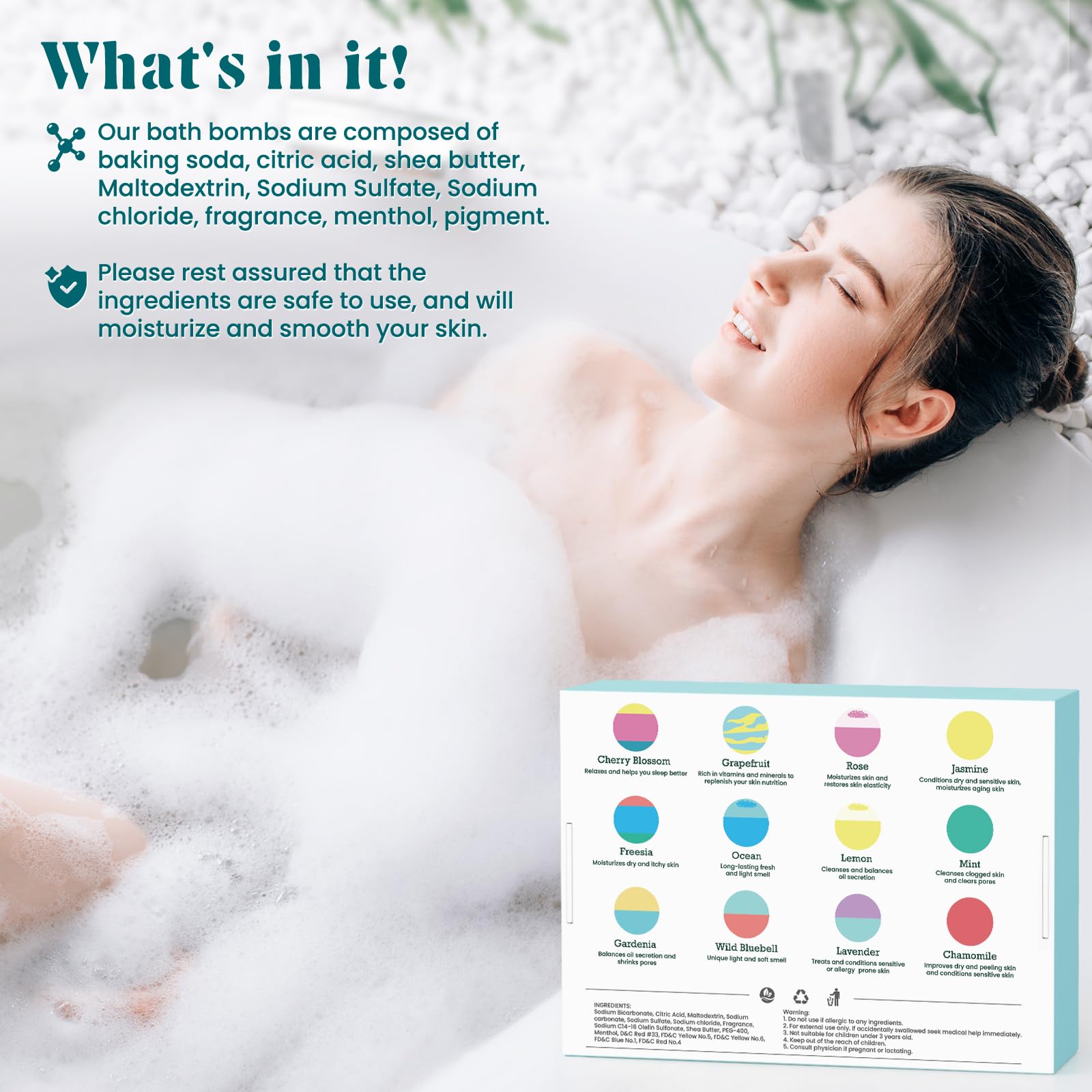 ZenBombs Bath Bombs for Women - 24pc Handmade Natural Gift Set with Shea Butter