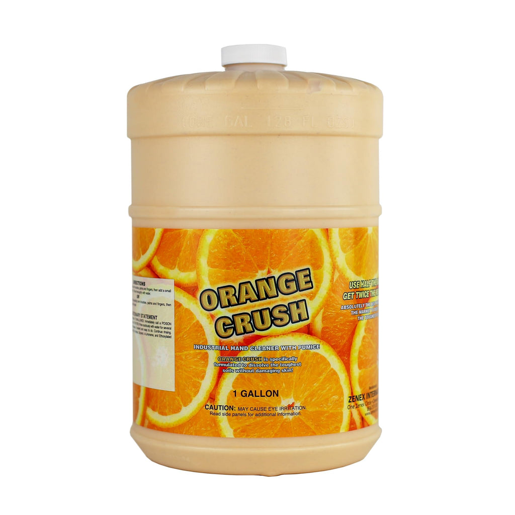 Zenex Orange Crush Hand Soap with Pumice — Industrial Cleaner, Citrus Crème, 1 Gal