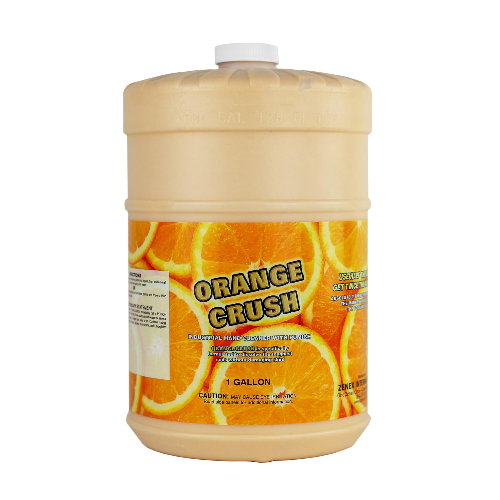Zenex Orange Crush Hand Soap with Pumice and Skin Conditioners – Industrial Hand Cleaner Citrus Crème Scent | 1 Gallon (4-Pack)