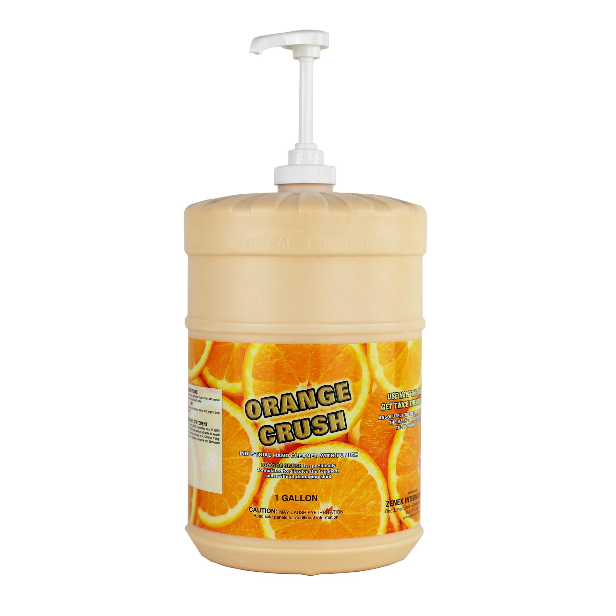 Zenex Orange Crush Hand Soap with Pumice and Skin Conditioners – Industrial Hand Cleaner Citrus Crème Scent | 1 Gallon (4-Pack)
