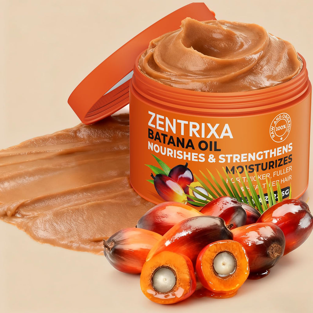 ZENTRIXA Batana Oil for Hair – 100% Raw, Cold-Pressed & Organic (8 oz)