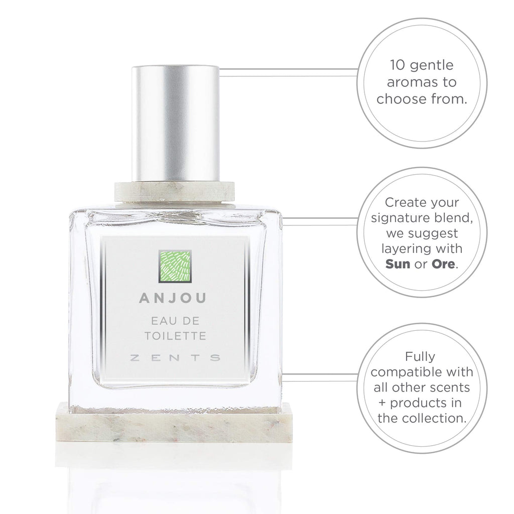 Zents Anjou Eau de Parfum – Unisex Scent with Jasmine, Geranium & Armoise | Clean, Long-Lasting Fragrance 1.69 oz