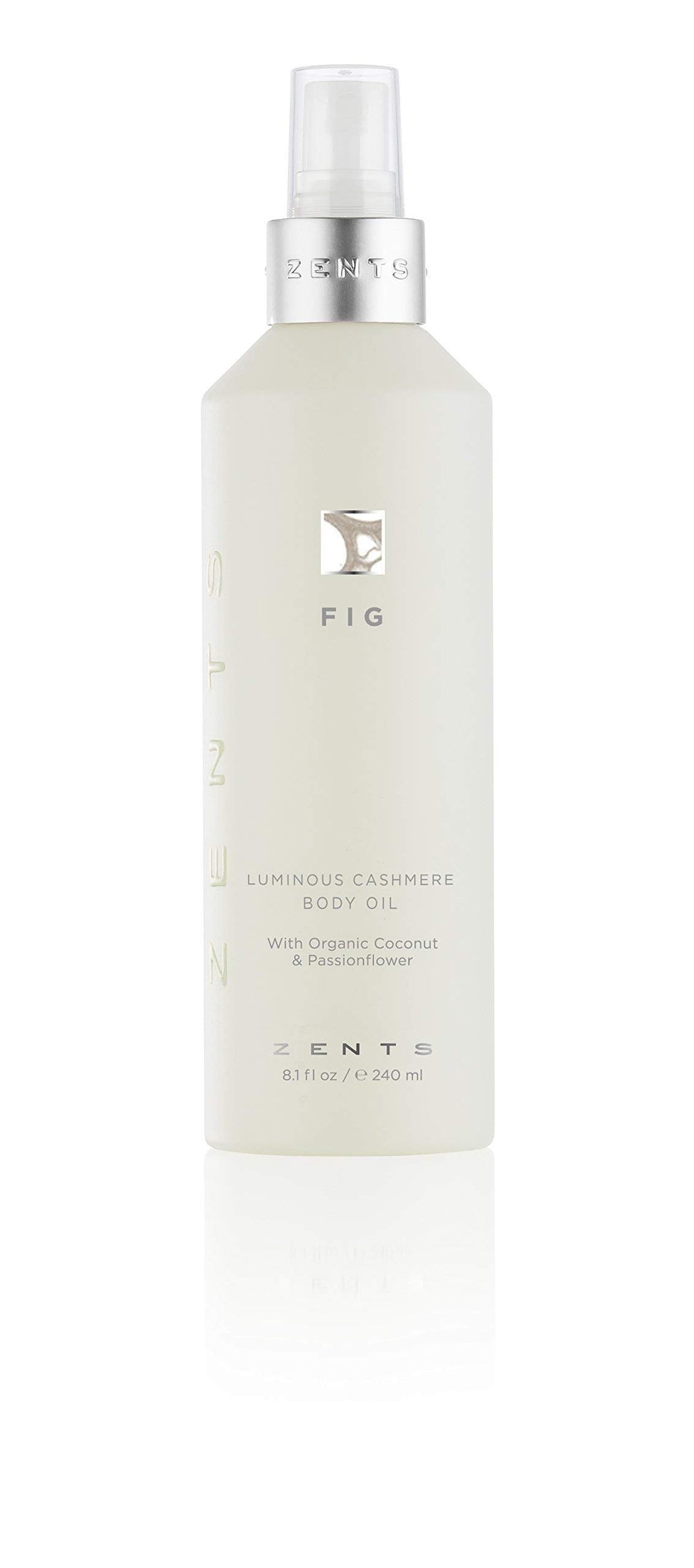 Zents Luminous Cashmere Body Oil – Fig Fragrance | Hydrating Oil with Vitamin E & Coconut Oil | 8 oz
